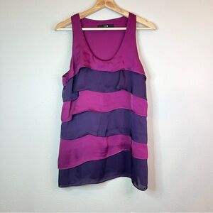 Ruffle Women’s Sleeveless Magenta Purple Top Size Medium NWT